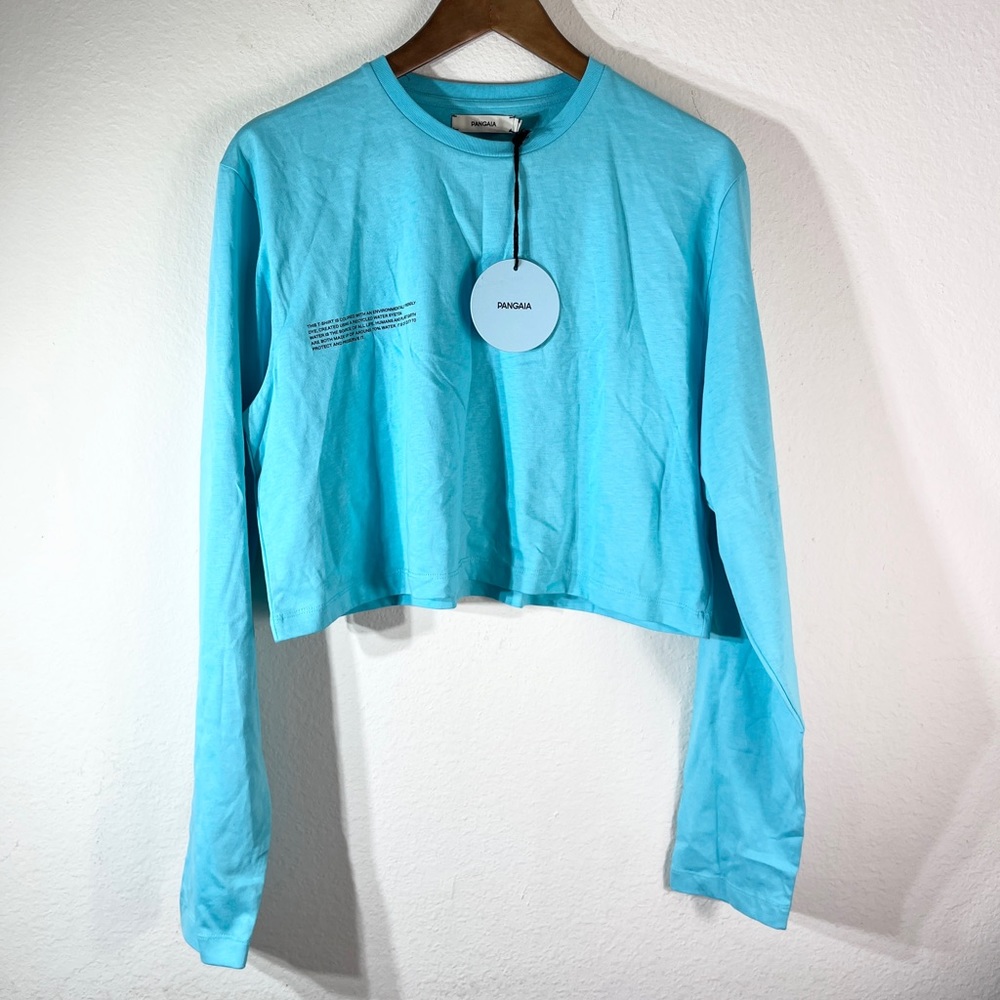Pangaia Cropped Long Sleeve Blue